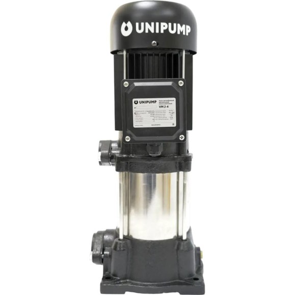 Насос вертикальный многоступенчатый UNIPUMP VM 2-4 (Qном 2м3/ч, Нном 30м, 1x 1, 0,75кВт) 76593