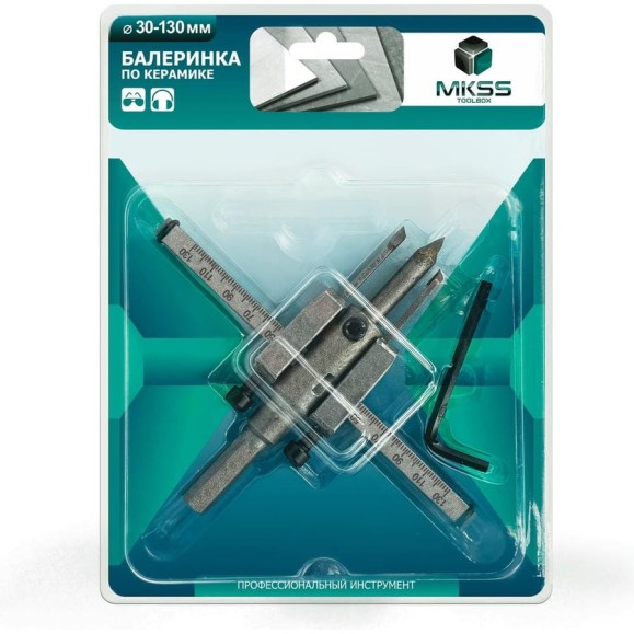 Сверло регулируемое по керамике MKSS Toolbox 4431KS Балеринка 30-130мм 44313013KS