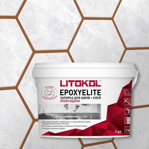 Эпоксидный состав для укладки и затирки мозаики LITOKOL EpoxyElite E.11 ЛЕСНОЙ ОРЕХ 1 кг 482330002 Эпоксидный состав для укладки и затирки мозаики LITOKOL EpoxyElite E.11 ЛЕСНОЙ ОРЕХ 1 кг 482330002