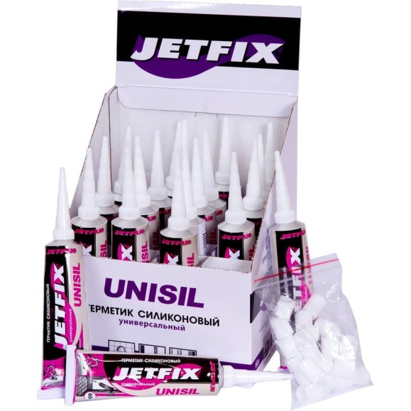 Силиконовый универсальный герметик JETFIX UNISIL бесцветный 60гр 21065