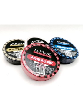 Изолента ПВХ ADMIRAL STARS 15мм x 20м синяя 54390449 Изолента ПВХ ADMIRAL STARS 15мм x 20м синяя 54390449