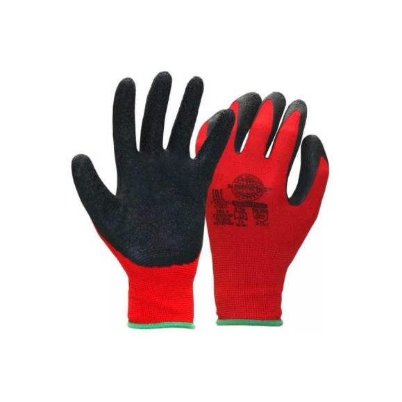 Перчатки Safeprotect НейпЛат (нейлон+латекс, красный с черным) р, 9 (L) 03056L Перчатки Safeprotect НейпЛат (нейлон+латекс, красный с черным) р, 9 (L) 03056L