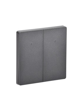 SMART-выключатель 2-клавишный ONI ITEQ 16А, с нейтралью, WIFI+BLE, серый IT-SM2NWBI-K03