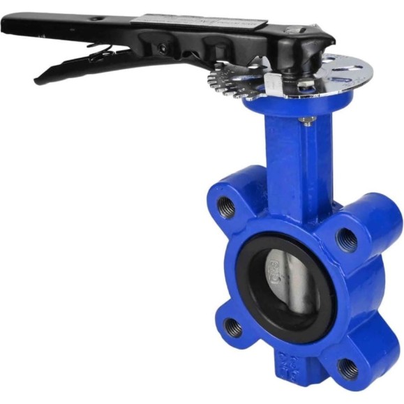 Дисковый затвор DN.ru поворотный QT450-304-EPDM-2W-Fb-H Ду125 Ру16 LUG с рукояткой D050-49965