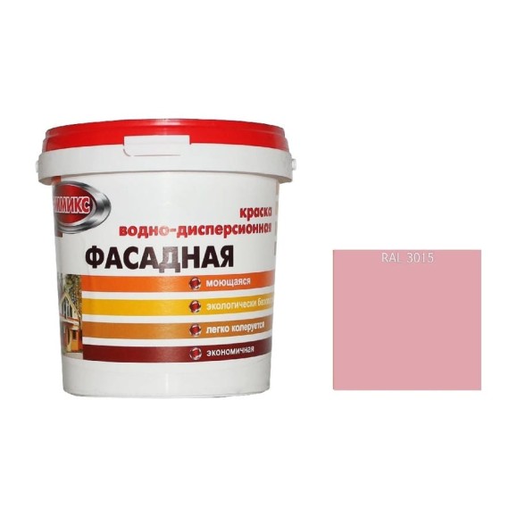 Краска ВД для нар/работ моющаяся Эммикс RAL 3015 (вед 2,7 л/4,3 кг) 4690417121694 Краска ВД для нар/работ моющаяся Эммикс RAL 3015 (вед 2,7 л/4,3 кг) 4690417121694