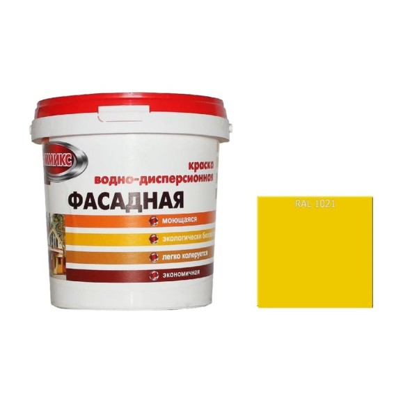 Краска ВД для нар/работ моющаяся Эммикс RAL 1021 (вед 16 л/22,5 кг) 4690417121625 Краска ВД для нар/работ моющаяся Эммикс RAL 1021 (вед 16 л/22,5 кг) 4690417121625