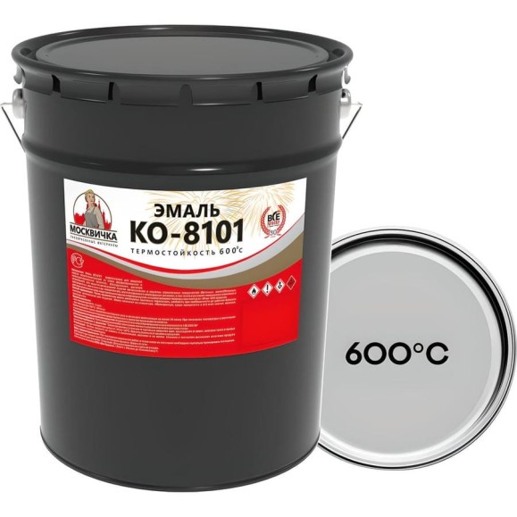 Эмаль МОСКВИЧКА КО-8101 серебристо-серая 25кг 4620105772280 Эмаль МОСКВИЧКА КО-8101 серебристо-серая 25кг 4620105772280