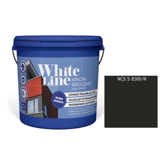 Краска White Line WL ВД фасадная силиконовая S 8500 N (вед 16 л/20,5 кг) 4690417116461 Краска White Line WL ВД фасадная силиконовая S 8500 N (вед 16 л/20,5 кг) 4690417116461