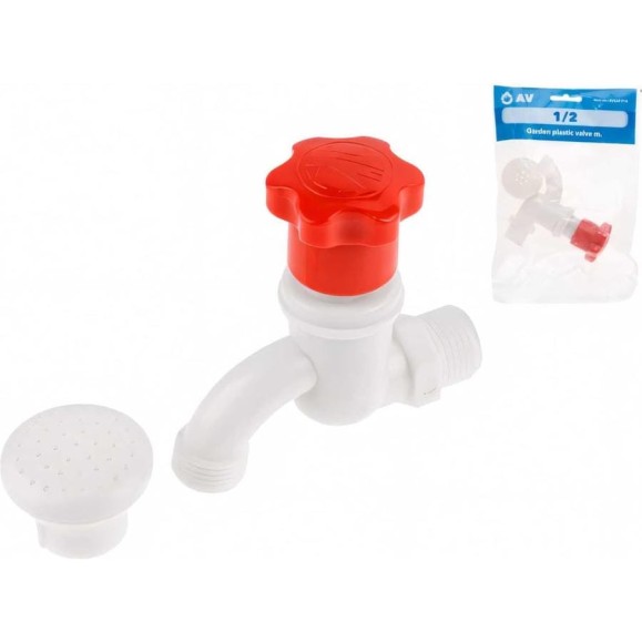 Кран пластиковый водоразборный AV Engineering 1/2" нар. AVZAP-P15