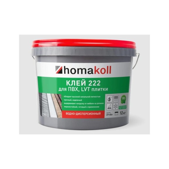 Клей Homakoll 222, для ПВХ и LVT плитки, 6 кг 460400