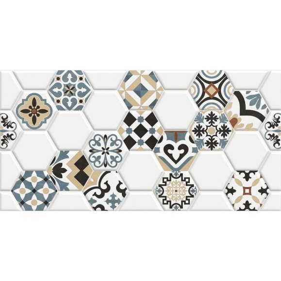 Плитка настенная Эдельвейс Паттерн / Edelweiss Pattern NewTrend 300x600x9, 1,8м2, разноцветный WT36EDW55
