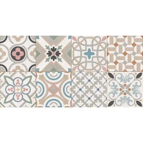 Плитка настенная Дизайн Арт Микс 2 / Design Art Mix 2 NewTrend 300x600x9, 1,08м2, разноцветный WT36DST18