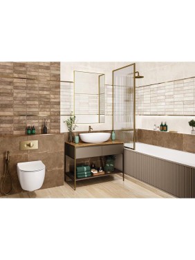 Плитка настенная Эльбрус каштановый / Elbrus Marron NewTrend 300x600x9, 1,8м2, коричневый WT36ELR21