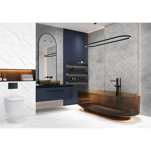 Декор Лимс Ромб светлый / Lims Light Rhomb NewTrend 300x600x9, белый DW36LMM00