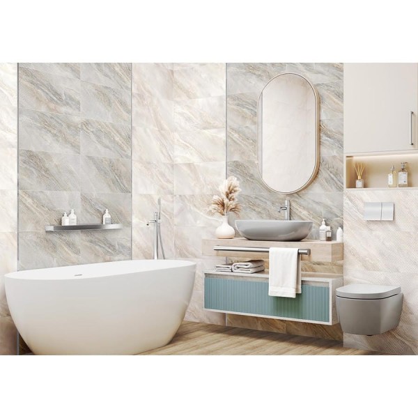 Декор Санрок Пойнт темный / Sunrock Dark Point NewTrend 300x600x9, серый DW36SNK15