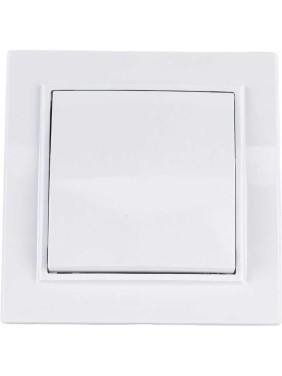 Выключатель STEKKER 1-клавишный, 220V, 10А, серия Эрна, белый, PSW10-9003-01 39043