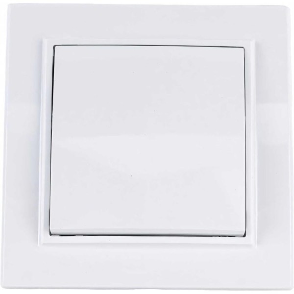 Выключатель STEKKER 1-клавишный, 220V, 10А, серия Эрна, белый, PSW10-9003-01 39043