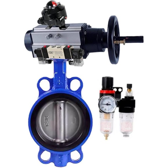 Затвор DN.ru (абразивные среды) QT450-316-EPDM-2W-Fb Ду150 Ру16 пн.привод пн.расп БКВ БПВ D050-64971