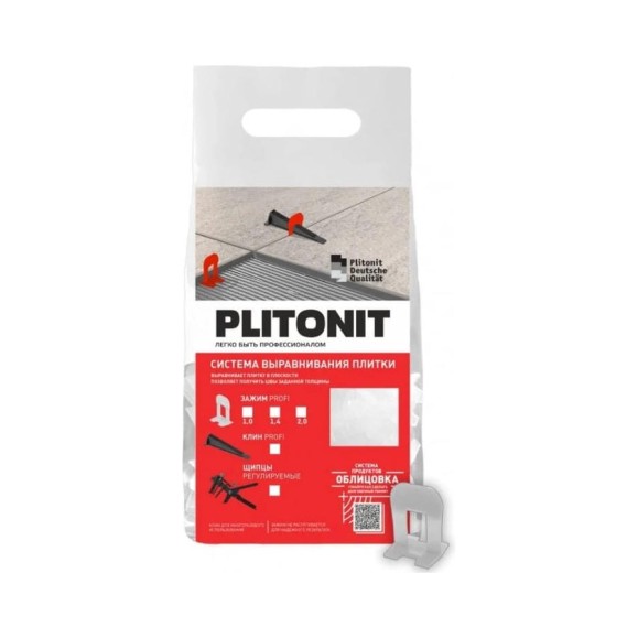 Система выравнивания плитки PLITONIT зажим SVP-PROFI 1.4 мм, 500 шт Н009320 Система выравнивания плитки PLITONIT зажим SVP-PROFI 1.4 мм, 500 шт Н009320