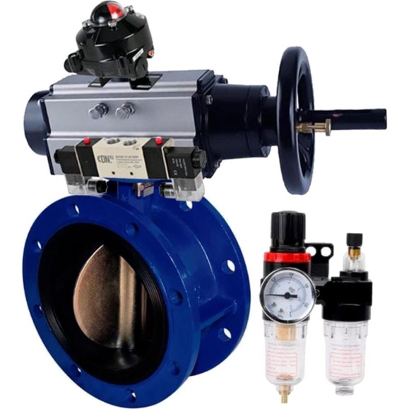 Затвор DN.ru GGG40-304-EPDM-2W-F Ду50 Ру16 пневмопривод, пневмораспределитель, БКВ, БПВ D050-65371 Затвор DN.ru GGG40-304-EPDM-2W-F Ду50 Ру16 пневмопривод, пневмораспределитель, БКВ, БПВ D050-65371