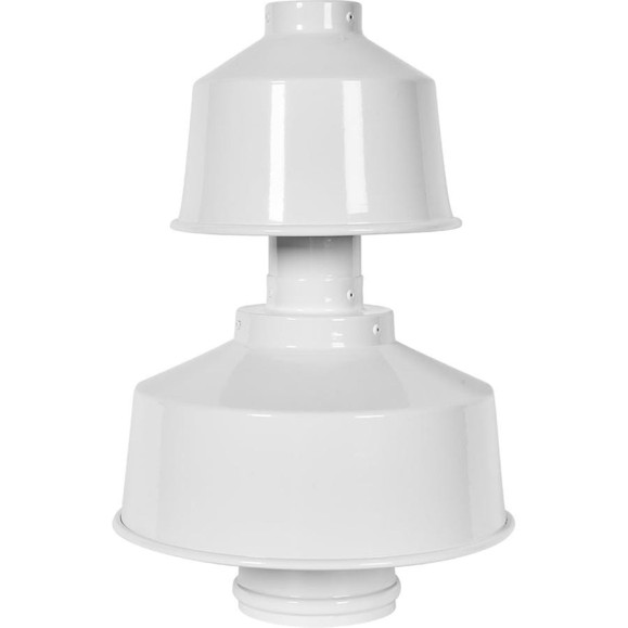 Оголовок с ветрозащитой ROMMER Rca-6010-000334 d60х100, белый, алюминий RG0091CSP6IEIK Оголовок с ветрозащитой ROMMER Rca-6010-000334 d60х100, белый, алюминий RG0091CSP6IEIK
