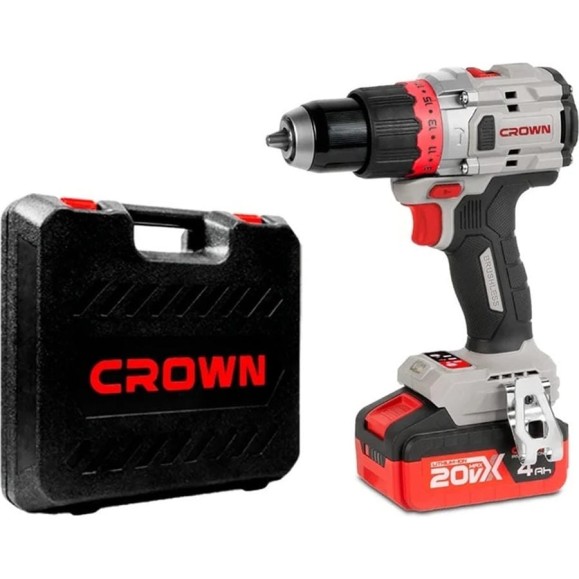 Дрель-шуруповерт ударная аккумуляторная Crown BL CT21127HMX-4 BMC
