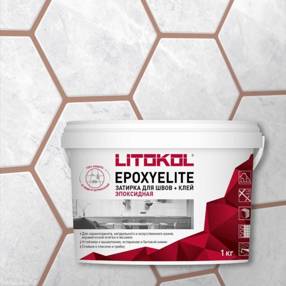 Эпоксидный состав для укладки и затирки мозаики LITOKOL EpoxyElite E.14 КАРАМЕЛЬ 1 кг 482360002 Эпоксидный состав для укладки и затирки мозаики LITOKOL EpoxyElite E.14 КАРАМЕЛЬ 1 кг 482360002