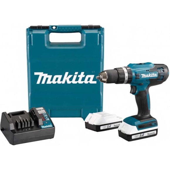 Дрель-шуруповерт ударная аккумуляторная Makita G-серия, 18В, 13мм, 42/24Нм (2x1,5Ач, з/у) HP488D002 Дрель-шуруповерт ударная аккумуляторная Makita G-серия, 18В, 13мм, 42/24Нм (2x1,5Ач, з/у) HP488D002