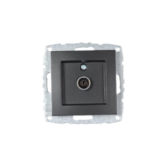 Механизм проходной TV розетки MONO ELECTRIC L/D, с экраном, графит 500-002005-137 Механизм проходной TV розетки MONO ELECTRIC L/D, с экраном, графит 500-002005-137