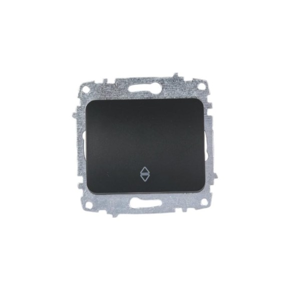 Выключатель 1 клавишный проходной Elbi Jazz M+K vantablack 607-014800-209