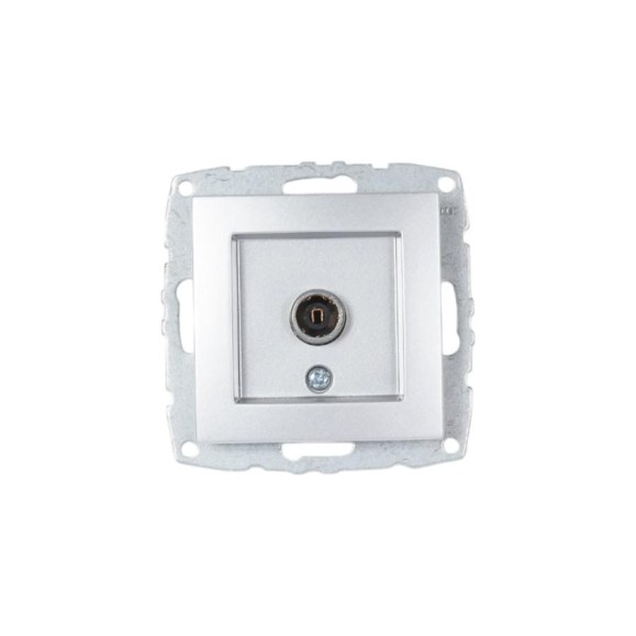 Механизм проходной TV розетки MONO ELECTRIC L/D, с экраном, серебро 500-002105-137