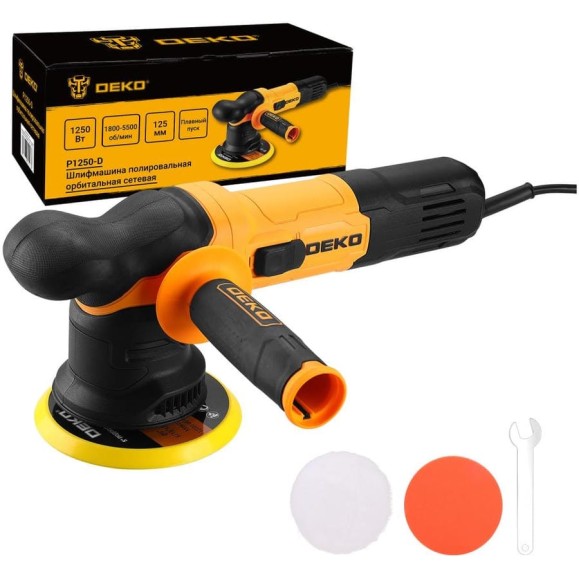 Шлифмашина полировальная орбитальная DEKO сетевая P1250-D, 125 мм, 1250 Вт 083-1046 Шлифмашина полировальная орбитальная DEKO сетевая P1250-D, 125 мм, 1250 Вт 083-1046