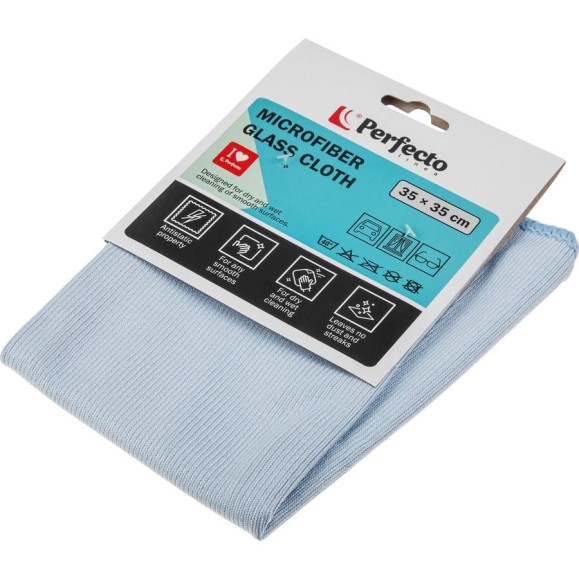 Салфетка из микрофибры PERFECTO LINEA Чистое окно 1 шт, 35x35 см 45-350111 Салфетка из микрофибры PERFECTO LINEA Чистое окно 1 шт, 35x35 см 45-350111