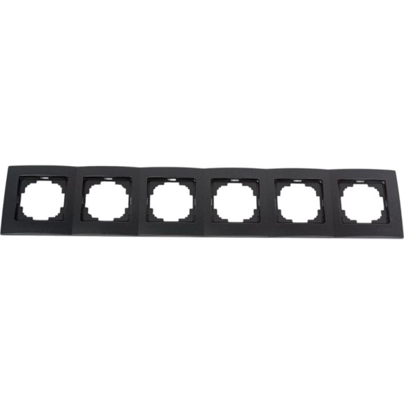 6-местная рамка Nilson TOURAN metallic, матовый черный 24380096 6-местная рамка Nilson TOURAN metallic, матовый черный 24380096