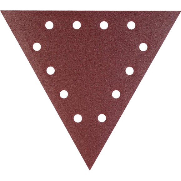 Треугольник шлифовальный на липучке PATRIOT 285 мм, 12 отверстий, Р400, 10 шт 820010318