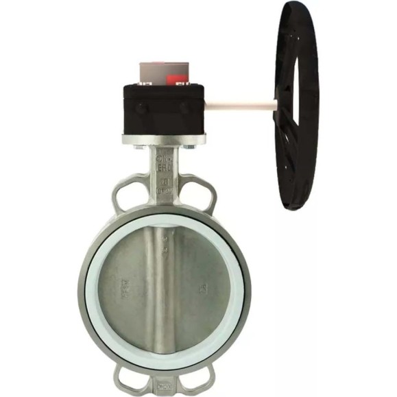 Затвор DN.ru 316L-316L-PTFE Ду65 Ру16 с редуктором HGB-1 D050-12135