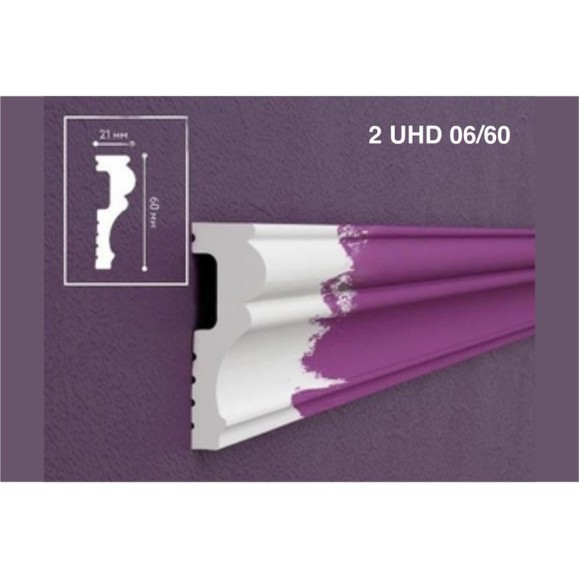 Молдинг СОЛИД Solid UHD полимерный, белый, 2,0 м 2 UHD 06/60 Молдинг СОЛИД Solid UHD полимерный, белый, 2,0 м 2 UHD 06/60
