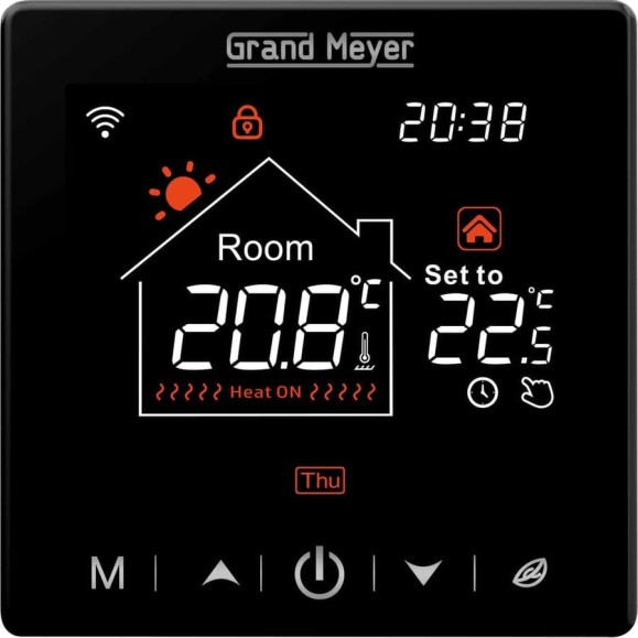 Терморегулятор Grand Meyer Wi-Fi черный SN-20