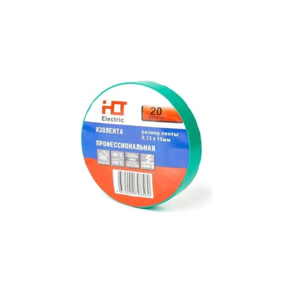 Изолента HLT ПВХ 0,13x15мм 20м, упаковка 10 шт. Зеленая 084-16-003 Изолента HLT ПВХ 0,13x15мм 20м, упаковка 10 шт. Зеленая 084-16-003