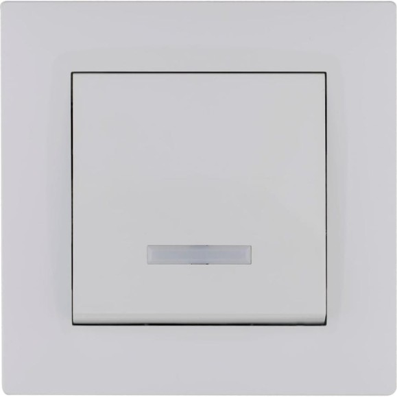 Выключатель MAKEL 1-клавишный СП KAREA RIZZ 10А IP20 с подсветкой бел. 88001021