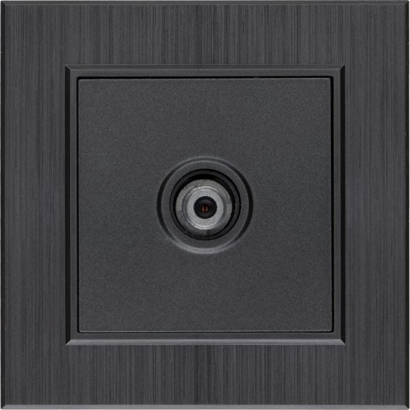 Розетка телевизионная MAKEL проходная TV 1-м СП KAREA LINE STAR IP20 6дБ дым. металлик. 86050007 Розетка телевизионная MAKEL проходная TV 1-м СП KAREA LINE STAR IP20 6дБ дым. металлик. 86050007