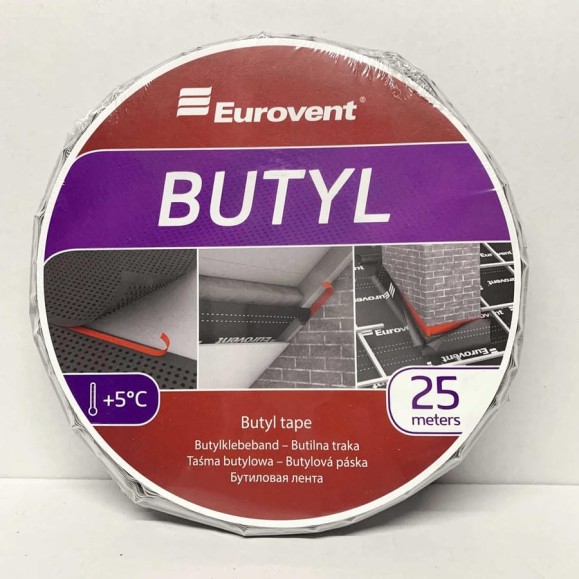 Бутиловая двусторонняя лента Eurovent 15мм_25м GEO BUTYL Бутиловая двусторонняя лента Eurovent 15мм_25м GEO BUTYL