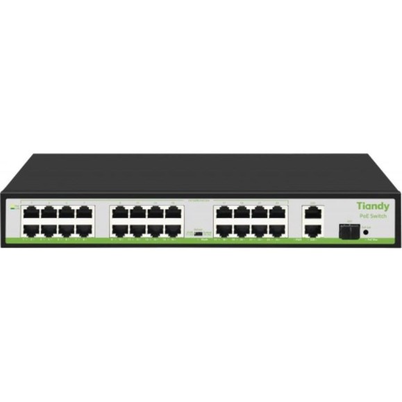 Неуправляемый РоЕ коммутатор Tiandy 27 портов TC-P3S027 H/2421/AT/260 00-01024126
