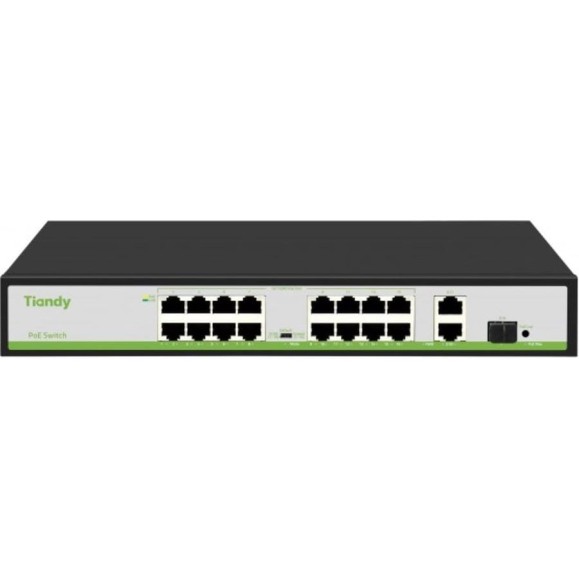 Неуправляемый РоЕ коммутатор Tiandy 19 портов TC-P3S019 H/1621/AT/180 00-01024124