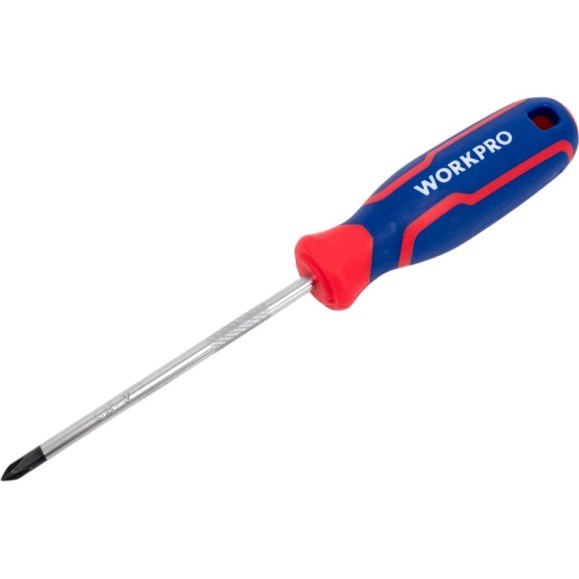 Отвертка с магнитным наконечником WORKPRO PH1x100 мм CR-V WP221027 Отвертка с магнитным наконечником WORKPRO PH1x100 мм CR-V WP221027