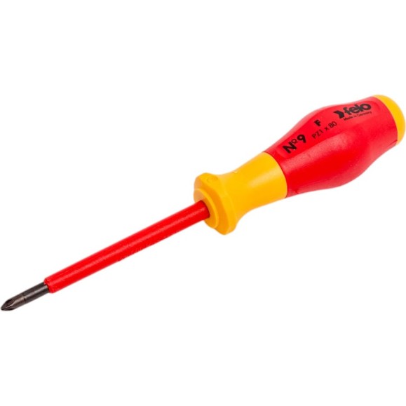 Диэлектрическая крестовая отвертка Felo PZ1x80 91510290 Диэлектрическая крестовая отвертка Felo PZ1x80 91510290