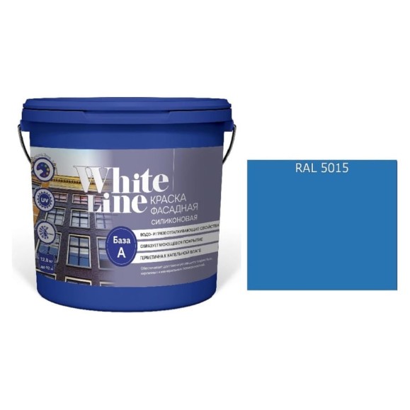 Кhfcrf White Line WL ВД фасадная силиконовая RAL 5015 (вед 0,9 л/1,1 кг) 4690417118526 Кhfcrf White Line WL ВД фасадная силиконовая RAL 5015 (вед 0,9 л/1,1 кг) 4690417118526