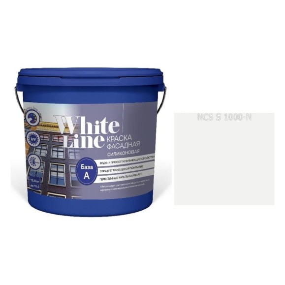 Краска White Line WL ВД фасадная силиконовая S 1000 N (вед 16 л/23 кг) 4690417117116 Краска White Line WL ВД фасадная силиконовая S 1000 N (вед 16 л/23 кг) 4690417117116