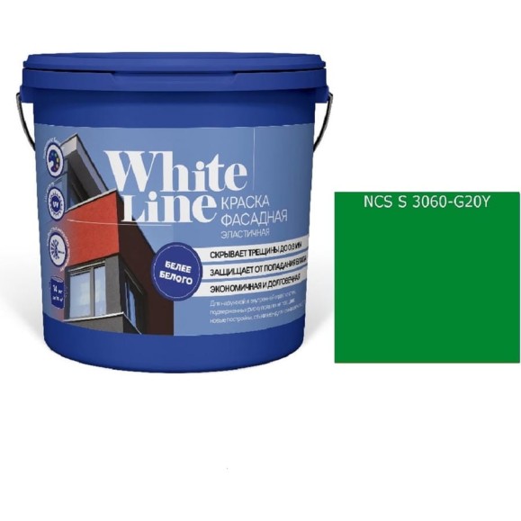 Краска White Line WL ВД эластичная S 3060 G 20 Y (вед 16 л/20,5 кг) 4690417114610