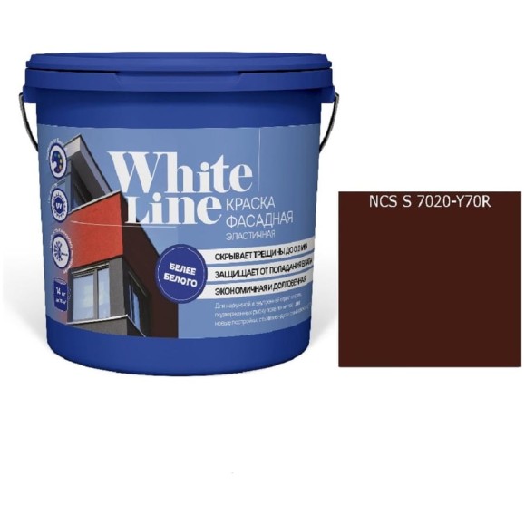 Краска White Line WL ВД эластичная S 7020 Y 70 R (вед 0,9 л/1,1 кг) 4690417114375